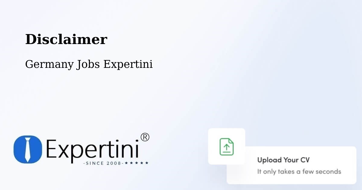 Disclaimer – Lemgo - Germany Jobs Expertini
