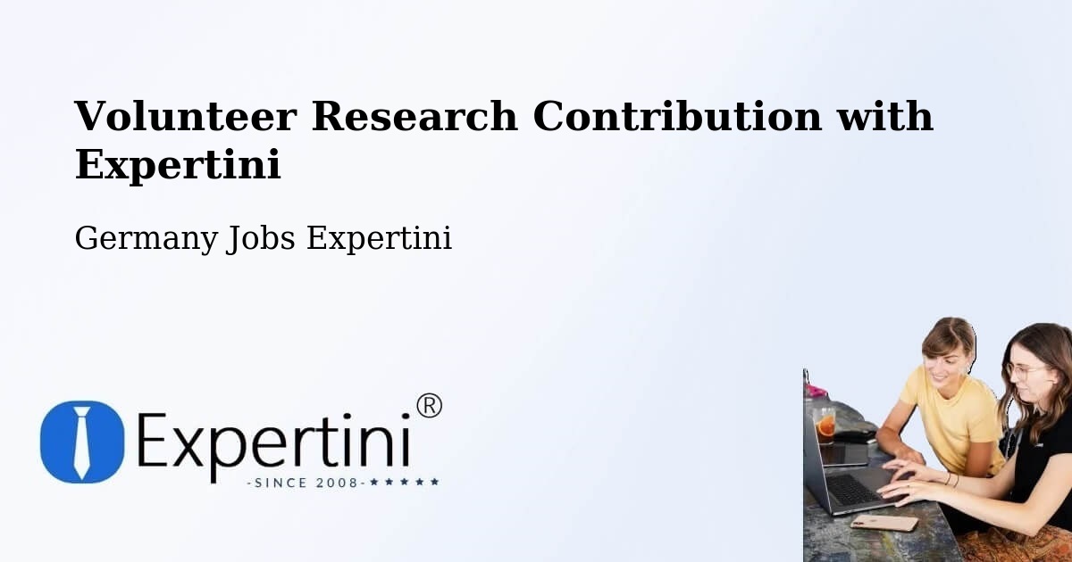 Volunteer Research Contribution Program – Lemgo - Germany Jobs Expertini